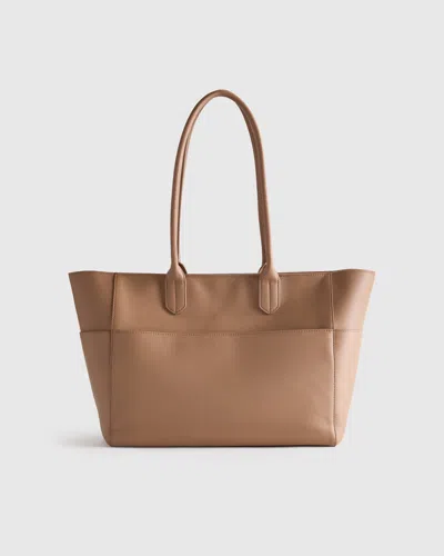Quince Women's Italian Leather Shopper Tote