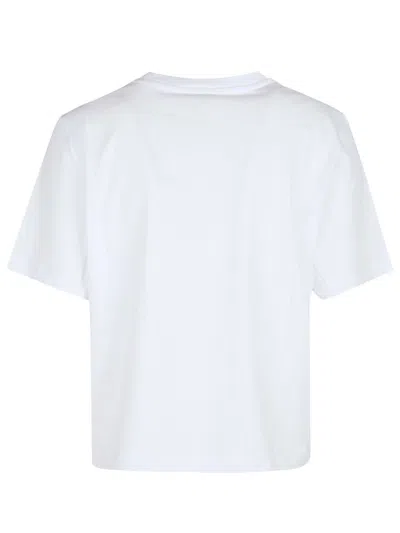 Jw Anderson Mens White Anchor-embroidery Crop Cotton-jersey T-shirt In White