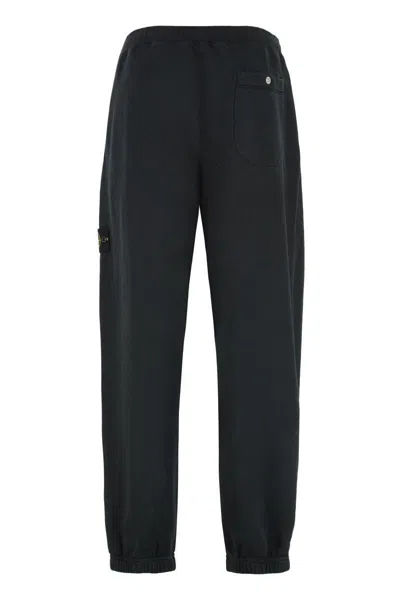 Stone Island Elastic Waist Sweatpants In Black