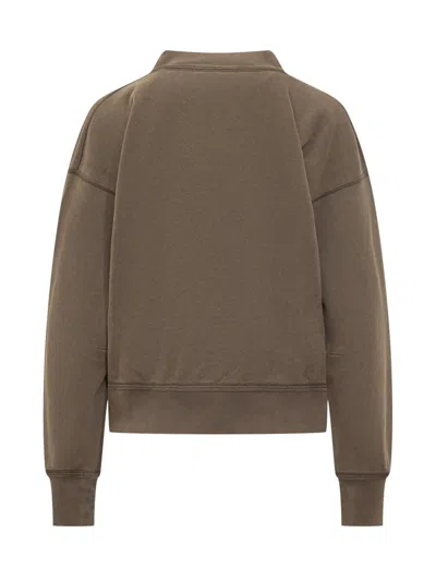 Isabel Marant Étoile Moby Logo-print Sweatshirt In Brown