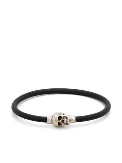 Alexander Mcqueen Alexander Mc Queen Skull Rubber Bracelet In Black