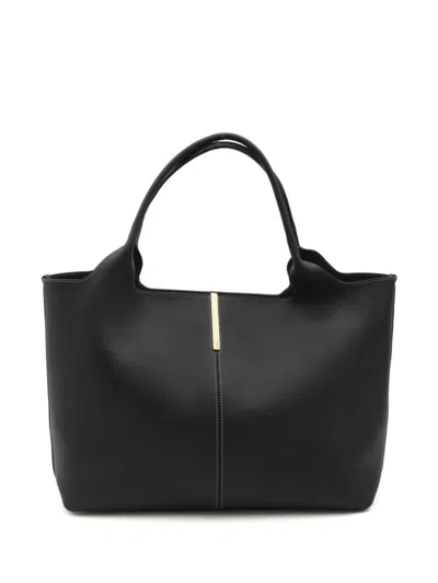 Tod's Black Medium Leather Tote