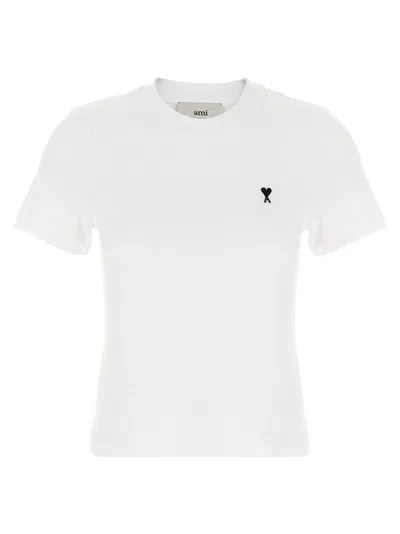 Ami Alexandre Mattiussi Ami Paris Ami Paris De Coeur Cotton T-shirt In White