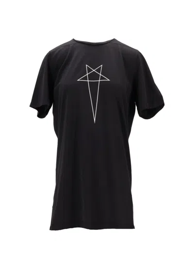Rick Owens Black Crewneck Long T-shirt