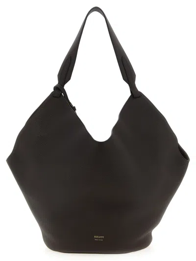 Khaite Dark Brown Lotus Medium Tote Bag