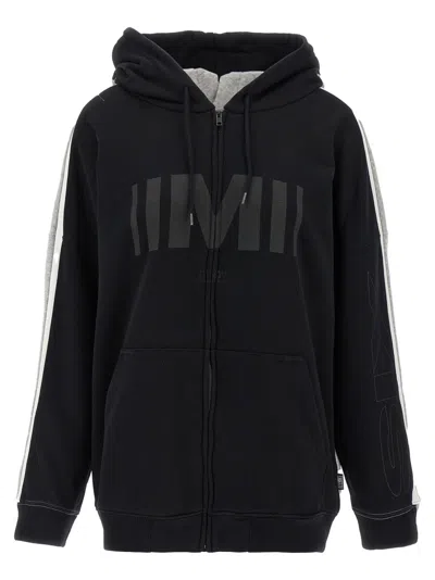 Mm6 Maison Margiela Double Front Sweatshirt Multicolor In Black