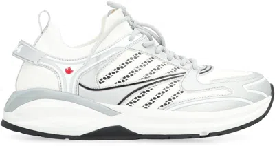 Dsquared2 White & Silver Dash Sneakers