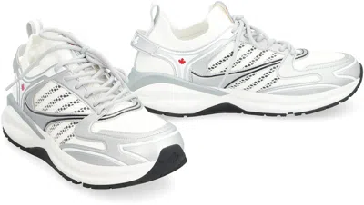 Dsquared2 White & Silver Dash Sneakers
