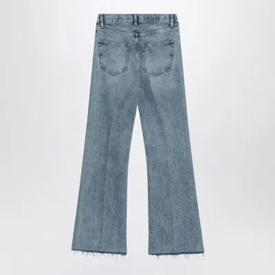 Frame Wide-leg The Lax Jeans With Washed Effect In Blue