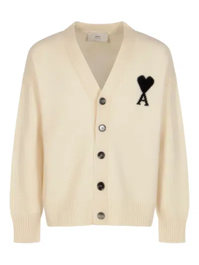 Ami Alexandre Mattiussi Ami Paris Sweaters In Neutral