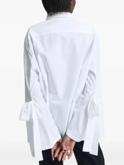 Cecilie Bahnsen Bridget Tie-detail Shirt In White