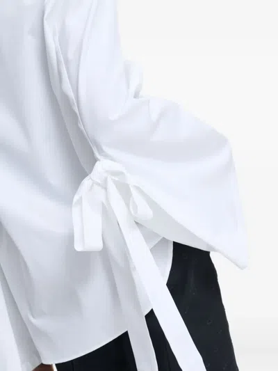 Cecilie Bahnsen Bridget Tie-detail Shirt In White