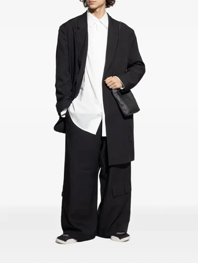 Y-3 Tech Wide Pants In Blue