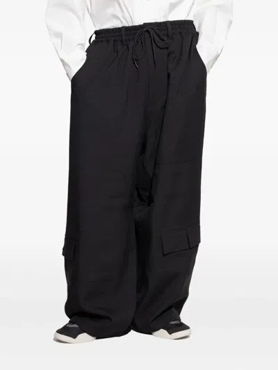 Y-3 Tech Wide Pants In Blue