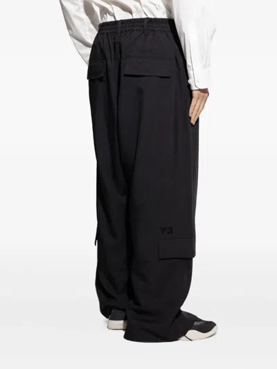 Y-3 Tech Wide Pants In Blue