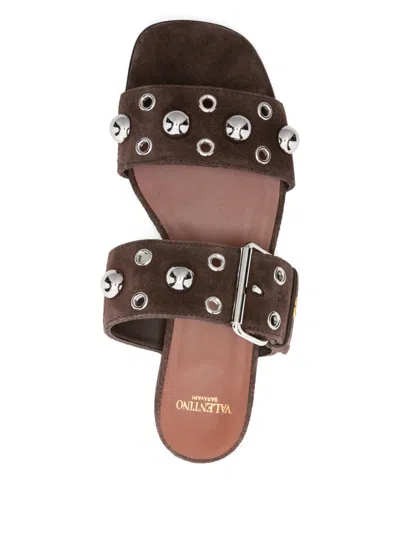 Valentino Studded Buckle Flats