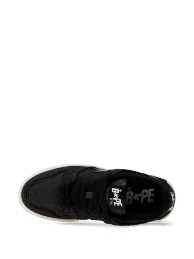 A Bathing Ape Star-embellished Denim Sneakers