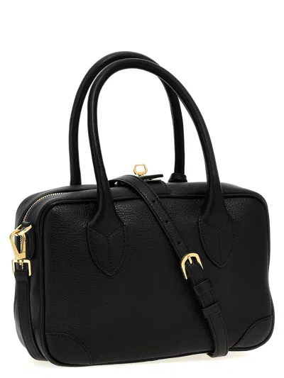 Golden Goose Deluxe Brand Logo Printed Zipped Tote Bag In Black