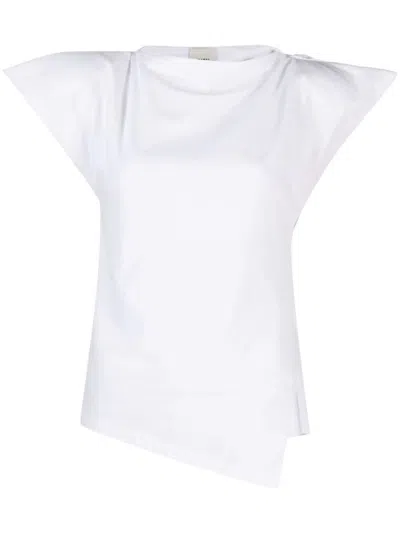 Isabel Marant Padded Boat Neck T-shirt With Asymmetric Hem