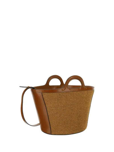 Marni Tropicalia Small Handbag In Brown