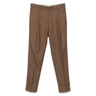Tagliatore Wool Pants In Brown