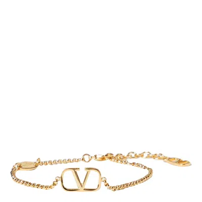 Valentino Garavani Vlogo Signature Metal Bracelet Women In Gold