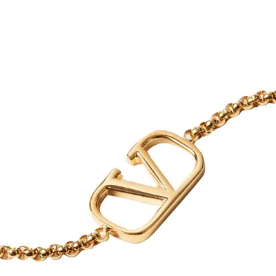 Valentino Garavani Vlogo Signature Metal Bracelet Women In Gold