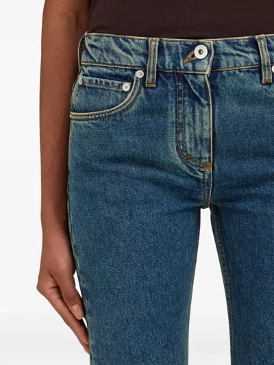 Ferragamo Stonewash Five-pocket Jeans In Blue