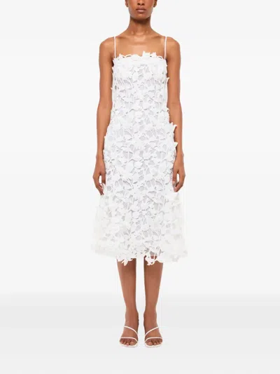 Simkhai Fleurella Floral Midi Dress In White