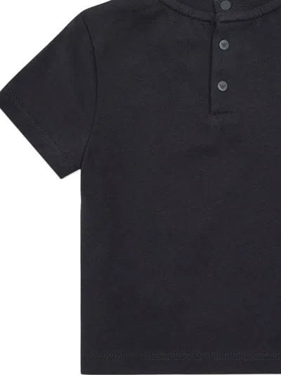 Emporio Armani Patch-detail T-shirt In Black
