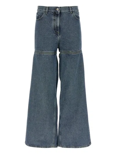 Attico Light Blue Cut-out Jeans In Blue