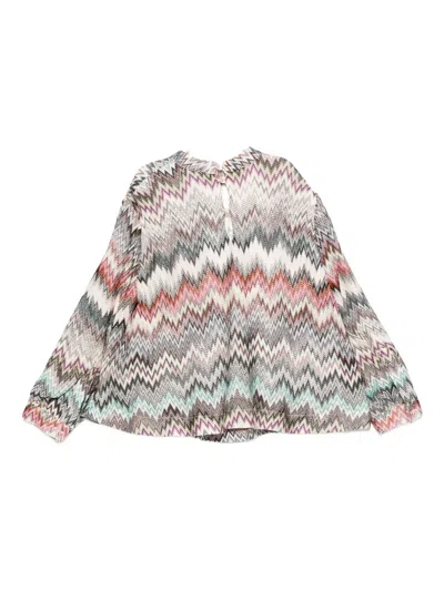 Missoni Zigzag-pattern Long-sleeve Top In Multi