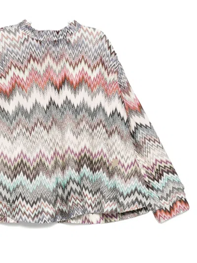 Missoni Zigzag-pattern Long-sleeve Top In Multi