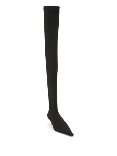 Victoria Beckham 45mm Sloan Jersey Pointed-toe Boots