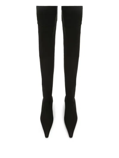Victoria Beckham 45mm Sloan Jersey Pointed-toe Boots