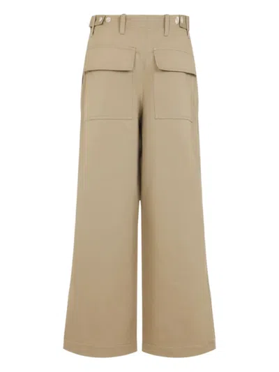 Marni Rose Embroidered Cotton Gabardine Pants