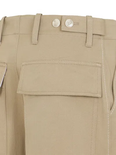 Marni Rose Embroidered Cotton Gabardine Pants