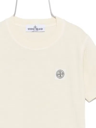 Stone Island Logo-patch Cotton T-shirt In White