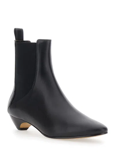 Le Monde Beryl Allegra Elasticated-panel Pointed-toe Boots In Black