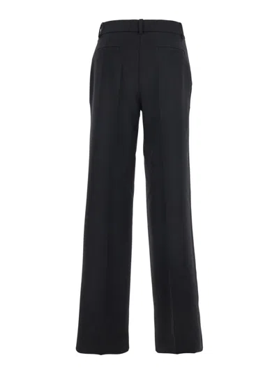 P.a.r.o.s.h Gabardine Pocket Trousers In Black
