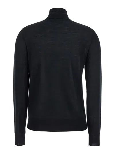 P.a.r.o.s.h High-neck Wool-silk Top In Black