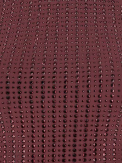 Venuja High-neck Embellished Swimsuit In Burgundy