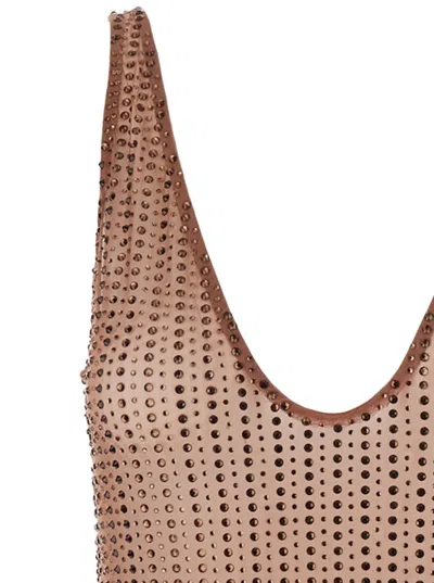 Venuja Malibu Crystal Maxi Dress In Brown