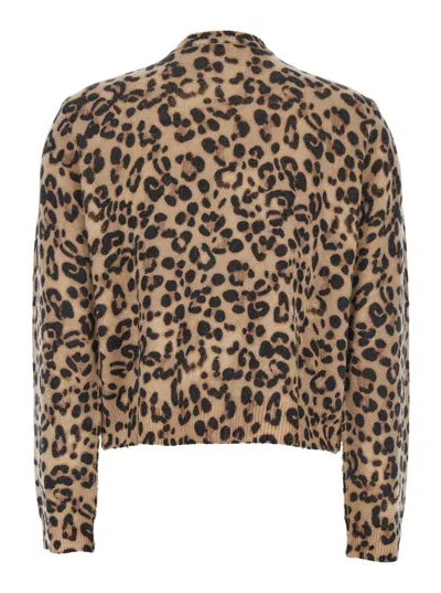Semicouture Leopard-print Button-up Cardigan In Animal Print