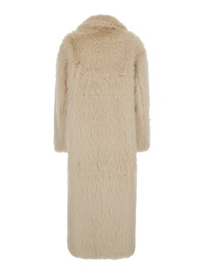 Semicouture Faux-fur Coat In Neutral