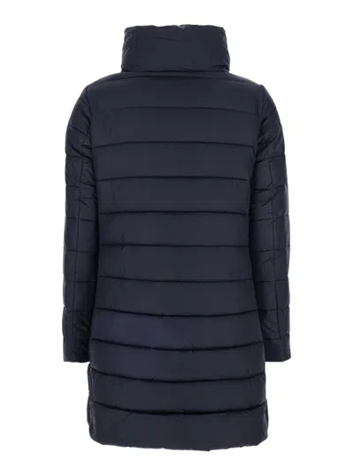 Save The Duck Lydia High-neck Quilted Coat In Blue