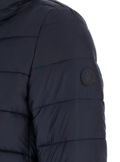 Save The Duck Lydia High-neck Quilted Coat In Blue