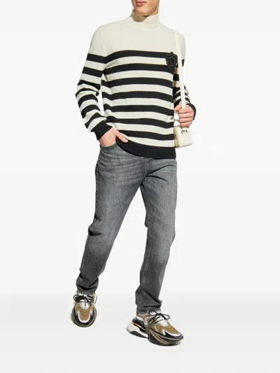 Balmain Wool-cashmere Stripe Mariniere Sweater