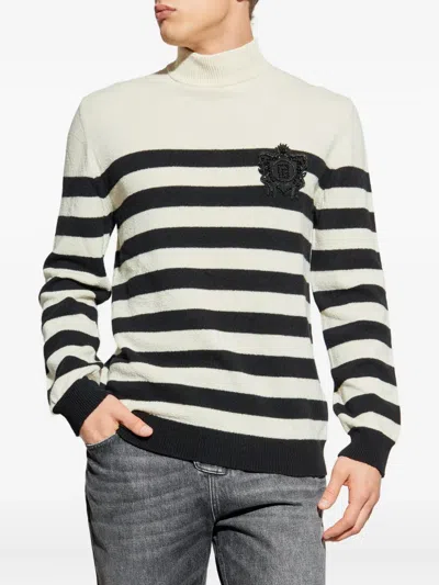 Balmain Wool-cashmere Stripe Mariniere Sweater