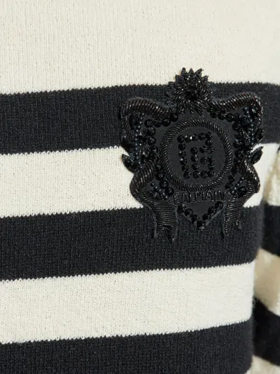 Balmain Wool-cashmere Stripe Mariniere Sweater